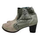 Desigual Ankle Boots Cutwork Tiger Print Heeled Blue Cream Pink Size 41 US 10 Photo 8