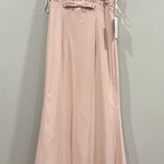 Mac Duggal  2278 Pink Crepe Sleeveless Beaded V Neck Gown With Bow sz 10 Photo 0