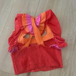 Triple Threads Boutique Ruffled Colorblock Top Red Photo 2