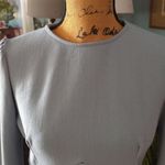 Boohoo  Dusty Blue Bust Detail Blouson Long Sleeve Jersey Skater Dress NWT Photo 3