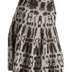 BCBGMAXAZRIA Albie Black & Gray Silk Midi A-Line Skirt Size Large Photo 1