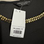Dorothy Perkins New Black Peplum Top Gold Studded Neckline Hem Women Size XS Photo 8