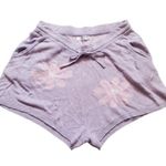 Ekouaer Shorts Women Medium Tie Knit Floral Purple Daisy Short Shorts Bottoms Photo 3