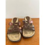 Thom McAn Women’s Leather Open Toe Scandal Brown Size 6.5 W Size 38 Sku 2812 Photo 6