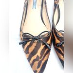 Prada  Black Brown Leopard print calf hair Pointed toe ballet flats EU 37.5 Photo 2