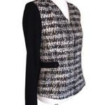 Doncaster Mixed Media Nubby Tweed Zip Jacket Small EUC Photo 1