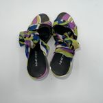 Nine West  Womens 6.5 Fabric Multi Color Print Heeled Pumps Scarf Wrap Sexy Party Photo 6