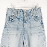 Free People NEW  Extreme Measures Low Rise Barrel Shorts 27 Blue Photo 3
