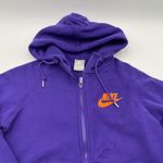 Nike  Sportswear Hoodie Womens Medium Purple Swoosh Full Zip Hooded Sweatshirt Photo 1