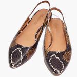 Madewell Women's Snake Print Slingback Flats 9.5 Photo 0