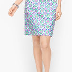 Talbots  EUC Women's Canvas A-Line Medallion Print Skirt Multicolor 10 Photo 0