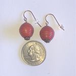 Gold Filled Dainty Dangling Brown Boho Pierced Earrings Photo 2