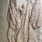 Floral White and Red women Dress Size 1X Photo 3