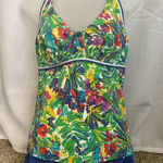 Lands' End  Womens Swimsuit Sz‎ 12DD/10 Two Piece Halter Tankini & Short EUC 0390 Photo 0