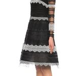 Sachini + Babi Elegant Black and White MIDI Dress with Sleeves Like New Size 8 Photo 10