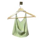 Brandy Melville  Alexis Cropped Halter Top in Green/White OS Photo 8