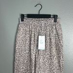 NWT Calme by Johnny Was Relaxed Fit Pant Pull On Leopard Organic Gauzy Cotton XS Photo 2