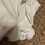 Athleta  Horizon Tank Top 3X White Ribbed Nylon Spandex Blend Criss Cross Straps Photo 2