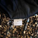 Siren Lily  Womens Medium Gold Sequin Sparkly Gold Dress Photo 3