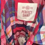 SO  Perfect red plaid lumber XL flannel button down shirt Photo 2