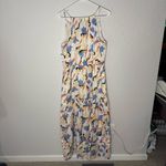 Joie NWT  Huston Dress Floral Halter Abstract Floral Tiered Cotton Blend Size L Photo 10