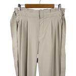Athleta Skyline Pant II Beige Belted Lightweight Travel High Rise Paperbag SZ 8 Photo 2