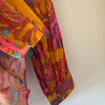 Sundance  Floral Ruffle Button Down Top size XL Photo 6