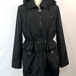 Betsey Johnson  Black Peplum Anorak Jacket Size M Photo 8