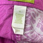 Sigrid Olsen  skirt linen floral applique gold thread flouted pink Size 6 Photo 3