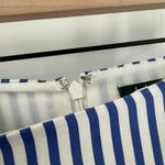 Lauren Ralph Lauren Skirt SZ 14 100% Silk Nautical Coastal Stripe Tiered Ruffle Blue Photo 4