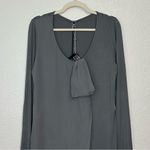 NWT European Culture Gray Stretch Scoop Neck Long Sleeves Tee Size XXL Photo 2