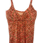 Garnet Hill  Women's One Piece Swimsuit Sunset Ikat Ruched Overlay Suit Size 8 Photo 0