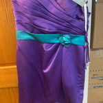 Christina Wu  Purple and Teal Strapless Dress Photo 0