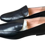 J.Crew  Women’s Cecile Smoking Slippers Black Leather Size 9.5 Quiet Luxury Photo 0