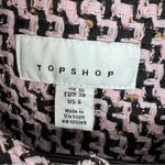 Topshop Dixie Textured Boucle Tweed Jacket Pink Black Size 6 Photo 11