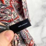 The Limited NWT  Mosaic Abstract Print Ruffle V Back 3/4 Sleeve Blouse Top Boho S Photo 9