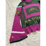Handmade Madonna Knit Crochet Hooded Sweater Multicolor Bell Sleeve OSFM Photo 10