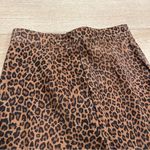 LPA  Leather Suede Leopard Cheetah Button High Waisted Ankle Pant Size M Photo 3
