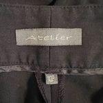 Atelier Pinstripe Dress Pant Trouser 10P Petite Professional Work Classic Black Photo 2
