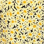 Topshop  Dress Womens 4 Petite Yellow Black Daisy Print Grandad Shirt‎ Dress Boho Photo 5