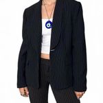 Elie Tahari Navy pinstripe blazer Photo 2