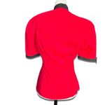 Heart of Haute Red Black Bow Tie Blouse Made In USA Cotton Retro Pinup Medium Photo 3