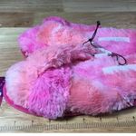 Abound  Cozy Slide Slippers Womens S (5-6) Pink Faux Fur Slip-On Open Toe Comfort Photo 3