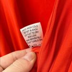 Super Down Plunging Neckline Deep Orange Draped Sleeveless Bodysuit - Size XS Photo 12