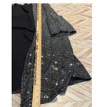 Dear Scarlett Sequin Open Front Long Sleeve Kimono Cardigan Top XL Party NYE Silver Photo 7