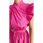 Derek Lam 10 Crosby Finne Ruffled Wrap Tiered Mini Dress in Pink 38 Womens Photo 3