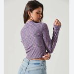 ASTR NWT   X Revolve Womens Lanare Top  Purple Multi Large Photo 3