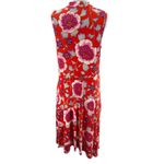 Anthropologie Maeve Clearly Red Floral Knit Mock Neck Dress Sz L Photo 3