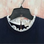 Loft Women's Eyelet Mixed Media Sweater Tank Forever Navy Photo 4