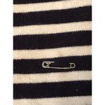 Talbots ONESIZE Coastal Nautical Blue White Striped Knit Shawl/Wrap Cotton Bld** Photo 7